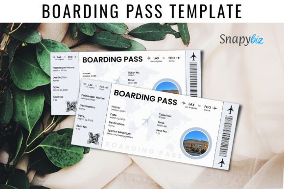 Boarding Pass Canva Templates: Travel Design Made Simple