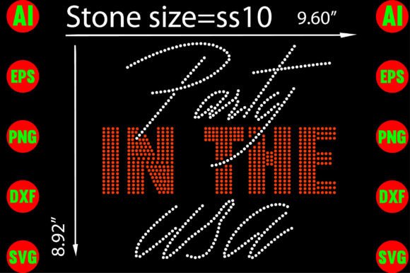 Celebrate with Style: Party in the USA Rhinestone Templates