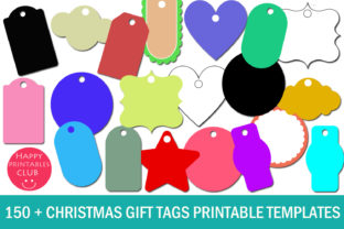 Christmas Gift Tags Printable Templates: 168 Designs for Any Project