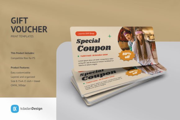 Elevate Your Brand with Gift Voucher PSD Templates Vol 090