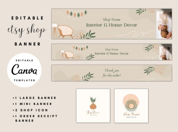 Elevate Your Etsy Presence with Home Decor Banner Templates