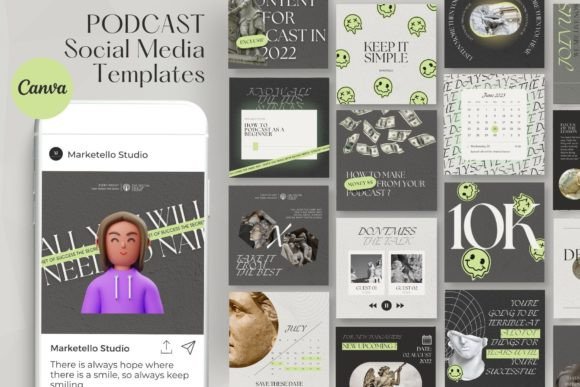Podcast Instagram Post Templates KIT: Elevate Your Brand