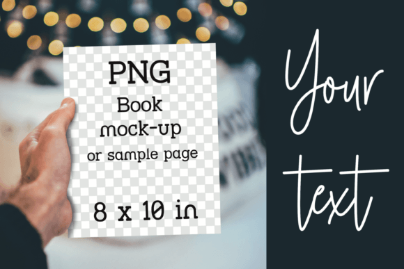 Realistic Book Mockup 8x10 Templates for KDP Marketing