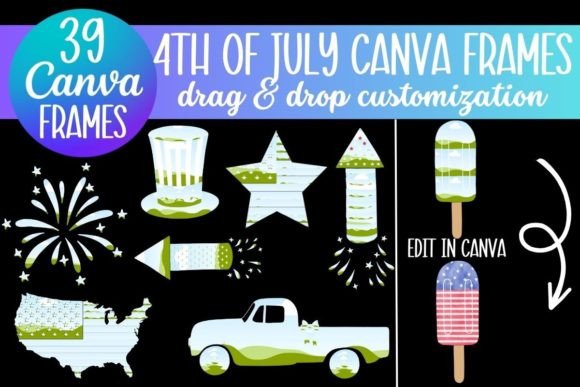 Spark Your Creativity: 4th of July Canva Frame Templates