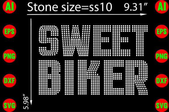 Sweet Biker Rhinestone Templates: A Bold Design Asset
