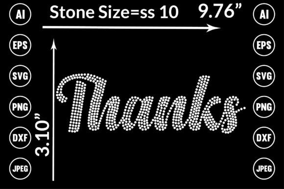 Thanks Rhinestone Templates Design: Instant Creative Sparkle