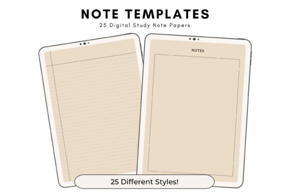 Vanilla Mocha Printable Note Templates: Aesthetic & Functional Notes